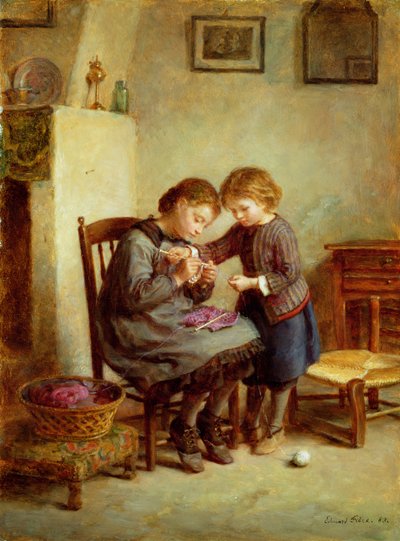 La Tricoteuse by Pierre Edouard Frere